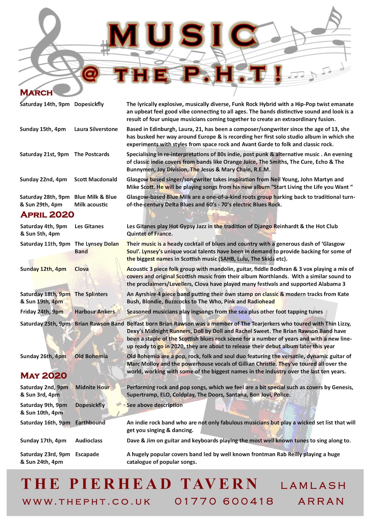 pht music list to may 2020